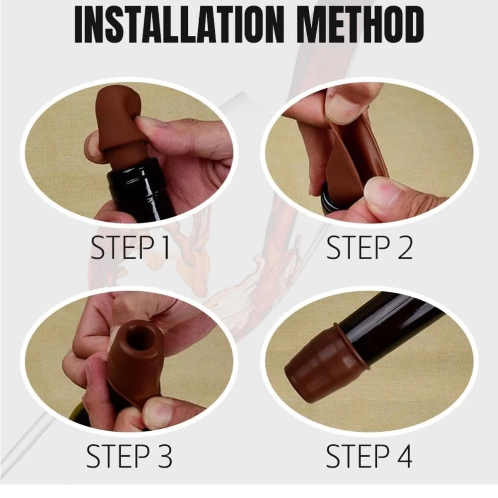 NEW Silicone Wine Bottle Stoppers - Set of 8